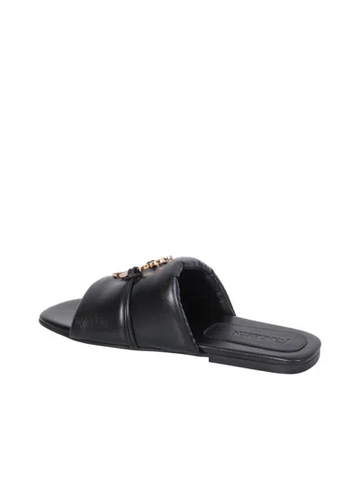 Jw Anderson J. W.anderson Solid Color Faux Leather Sandals With Golden Detail
