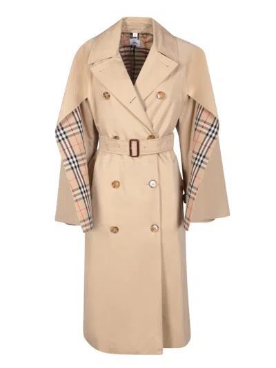 Burberry Trench Coats In Nude