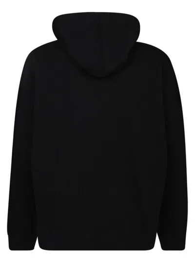Palm Angels Relaxed-fit Cotton Hoodie With Contrasting Drawstrings In Black