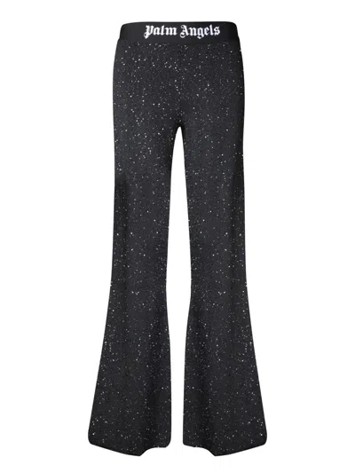 Palm Angels Knitted Trousers In Black