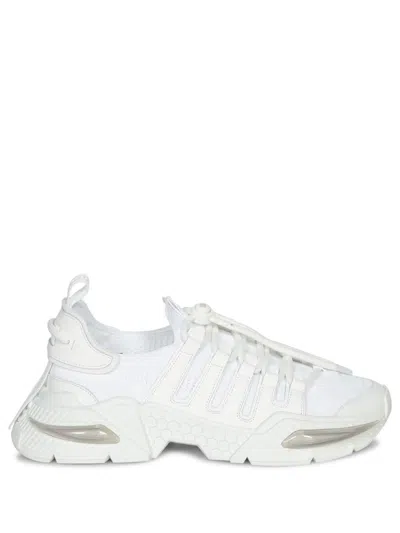 Dolce & Gabbana White Sneakers With Modern Silhouette And Unique Lacing System