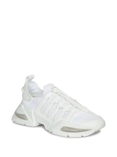 Dolce & Gabbana White Sneakers With Modern Silhouette And Unique Lacing System
