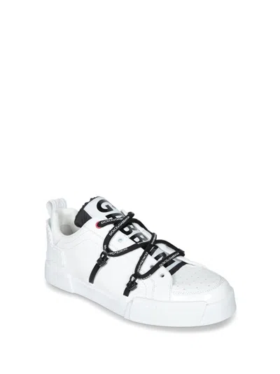Dolce & Gabbana Dolce And Gabbana White Insert Portofino Sneakers In White