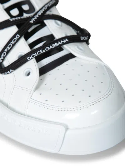 Dolce & Gabbana Dolce And Gabbana White Insert Portofino Sneakers In White