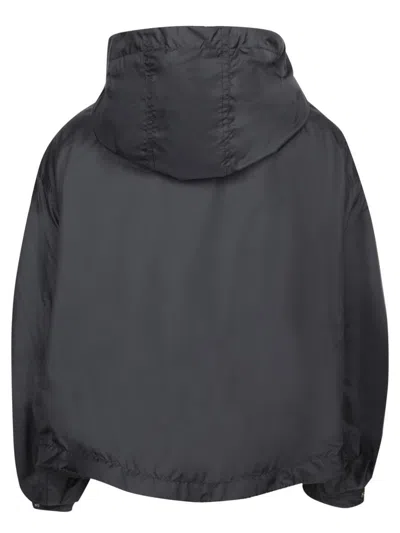 Moncler Polyester Windbreaker Fegeo With Hood And Elasticated Cuffs