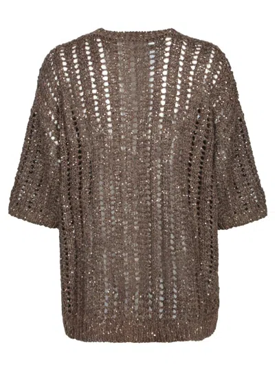 Brunello Cucinelli Women Sweater In Perforated Knit