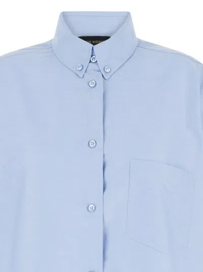 The Andamane Light Blue Shirt With Buttons In Cotton Blend Woman In Blue