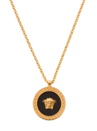 Versace Gold-colored Necklace With Medusa Charm In Metal Man