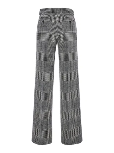 Dolce & Gabbana Grey Flared Pants With High Waist In Wool And Cashmere Woman