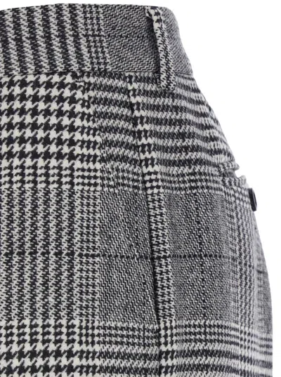 Dolce & Gabbana Grey Flared Pants With High Waist In Wool And Cashmere Woman