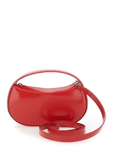 Coperni Sound Swipe Small Red Handbag With Logo Detail In Leather Woman