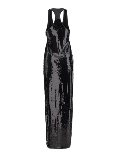 Retroféte Wide Neck Sequin Dress