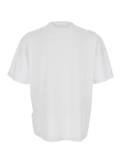 Palm Angels White Short-sleeved T-shirt With Monogram Pa Embroidery In White