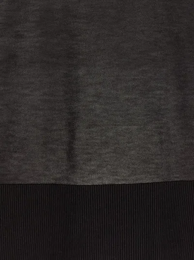 Michael Kors Black T-shirt With V Neck And Ribbed Trims In Cotton And Silk Blend Woman