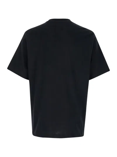 Amiri Black Crewneck T-shirt With  Arts District Logo Print In Cotton Man In Black