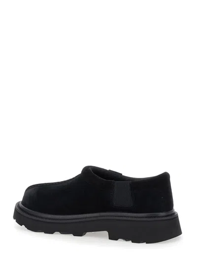 Ugg Mens Tasman Lug Suede And Shearling Slippers Blac