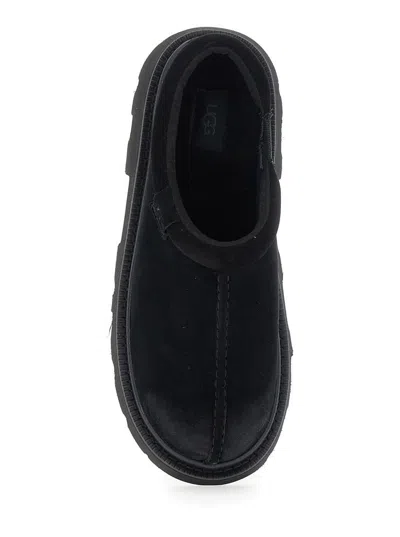 Ugg Mens Tasman Lug Suede And Shearling Slippers Blac