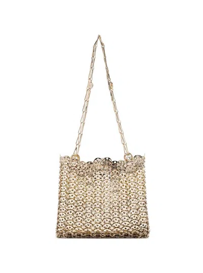 Rabanne '1969' Gold-colored Shoulder Bag With Brass Discs Woman