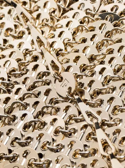 Rabanne '1969' Gold-colored Shoulder Bag With Brass Discs Woman