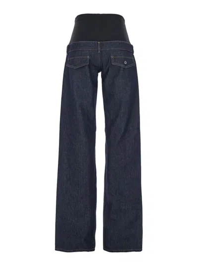 Coperni Blue Jeans With Stretch Waist In Denim Woman