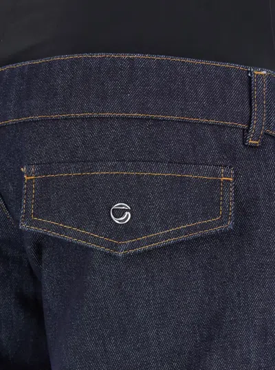 Coperni Blue Jeans With Stretch Waist In Denim Woman
