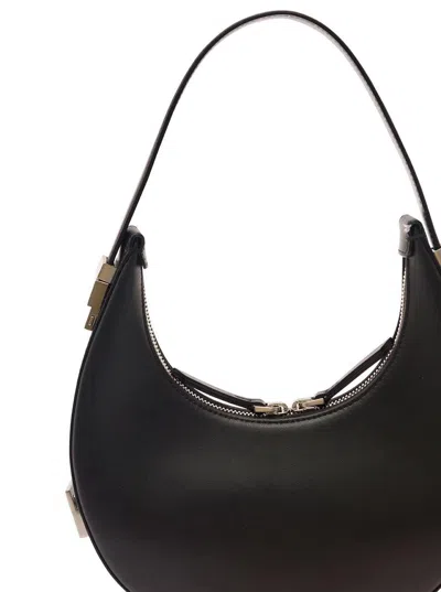 Osoi 'mini Toni' Black Handbag With Engraved Logo In Leather Woman