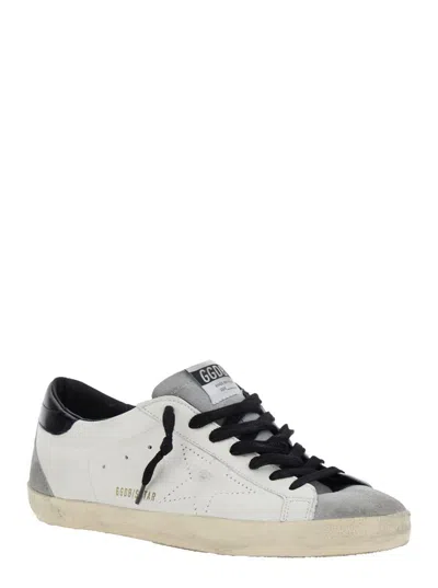 Golden Goose Deluxe Brand White Low Top Sneakers With Suede Toe