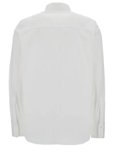 Brunello Cucinelli Oversized White Shirt With Monile Detail In Cotton Blend Woman