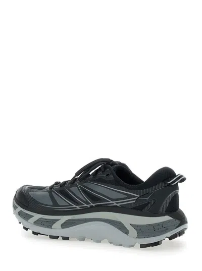 Hoka Mafate Speed 2 Black Low Top Sneakers With Logo Print On The Side In Tech Fabric Unisex In Black