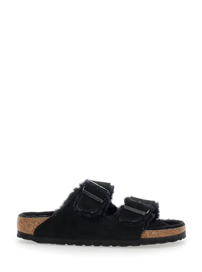 Birkenstock Arizona Big Buckle Narrow Sandal In Black