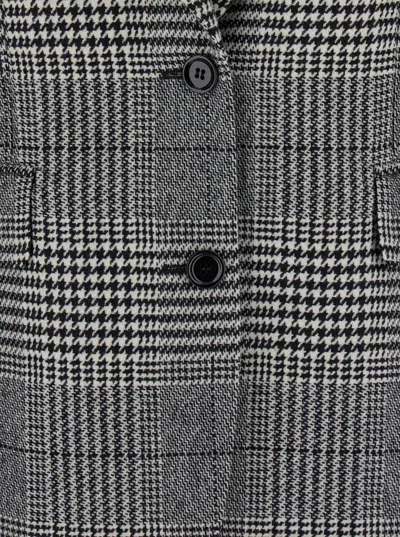 Dolce & Gabbana Grey Single-breasted Jacket With Peak Revers In Wool And Cashmere Woman In Gray