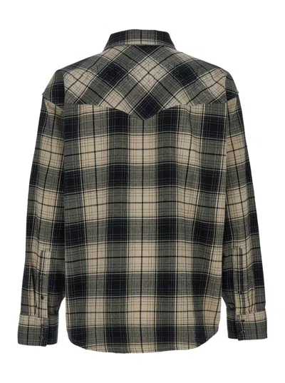 Purple Brand Multicolor Shirt With Check Motif And Patch Pocket In Cotton Man