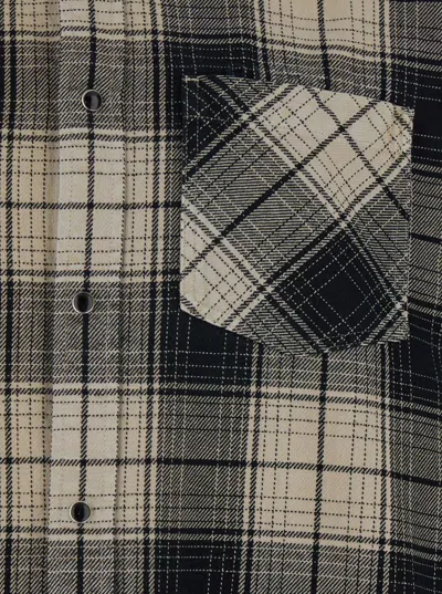 Purple Brand Multicolor Shirt With Check Motif And Patch Pocket In Cotton Man