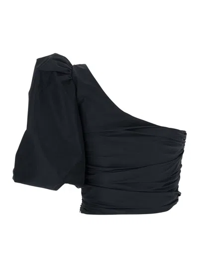 Pinko Draped One-shoulder Top Ruched Detailing