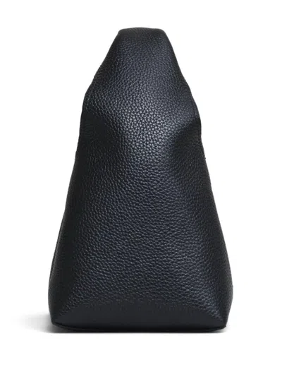 Marc Jacobs 'the Mini Sack' Black Handbag With Logo In Leather Woman