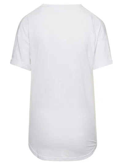 Isabel Marant Étoile Isabel Marant Etoile Koldi Logo Print Linen T-shirt In White
