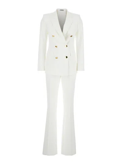 Tagliatore White Double-breasted Suit