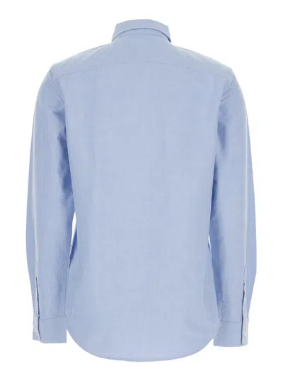 Polo Ralph Lauren Light Blue Shirt With Classic Collar And Pony Embroidery On The Front In Cotton Woman
