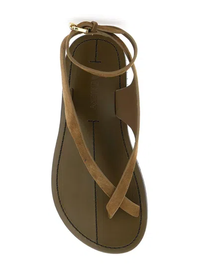 A.emery 'millar' Brown Sandals With Criss-crossed Straps And Buckle Closure In Leather Woman