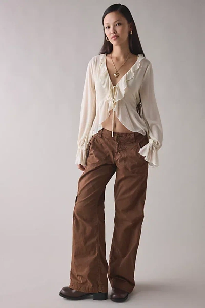 Bdg 360 Utility Low-rise Straight Leg Pant In Brown, Women's At Urban Outfitters