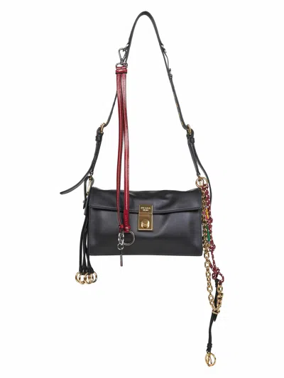 Prada Borse Black Prada Soft Sound Small Shoulder Bag