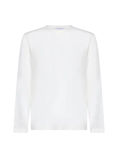 D 4.0 Beige Long-sleeved T-shirt In White