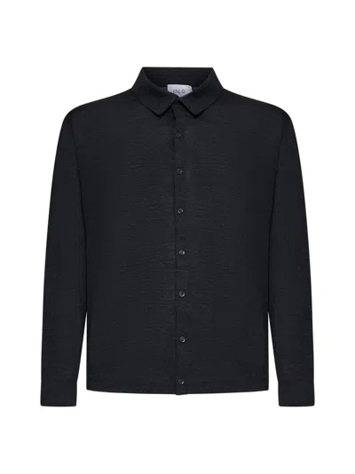 D 4.0 Grey Virgin Wool Knit Shirt In Black