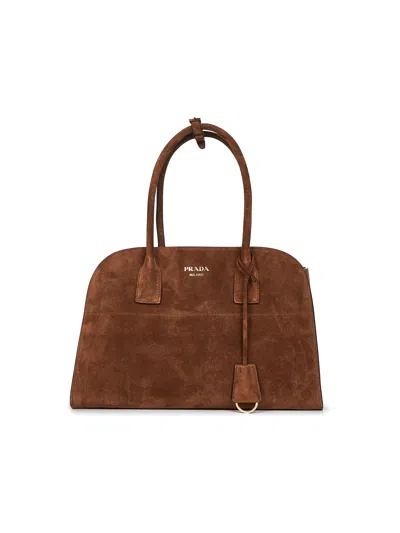 Prada Borse Cocoa Brown Medium Tote Bag