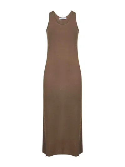 Max Mara Women Brown Wool Aceri Slim Fit Dress In Brown
