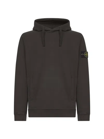Stone Island Lead Grey Brushed Organic Cotton Hoodie
