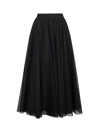 Blanca Vita Onyx Tulle Gerby Long Wide Skirt