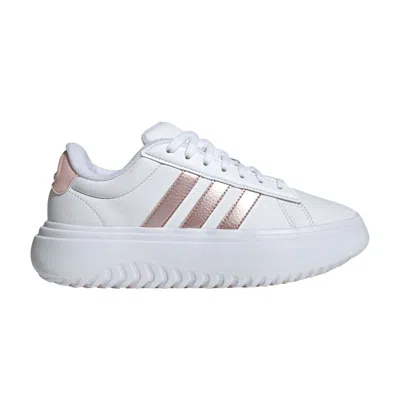 Pre-owned Adidas Originals Adidas Wmns Grand Court Platform 'white Sandy Pink Metallic' | Women's Size 10