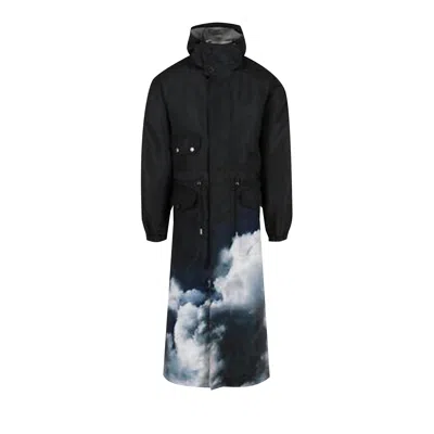 Pre-owned Alexander Mcqueen Storm Sky Print Parka 'blue' | Black | Men's Size 48