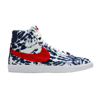 Pre-owned Nike Blazer Mid Se Gs 'tie Dye' | Blue | Kid's Size 3.5
